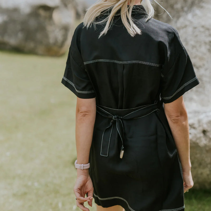 Cora Shirt Dress / Black