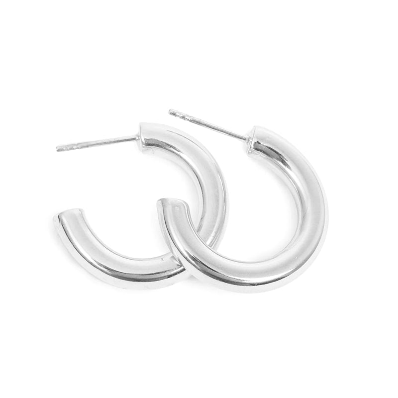 1046-0214 Steel Clean Collection Earring - Silver