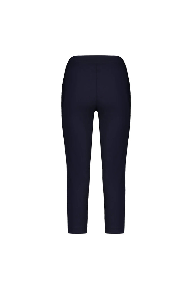 Roam Crop in Faille - Navy