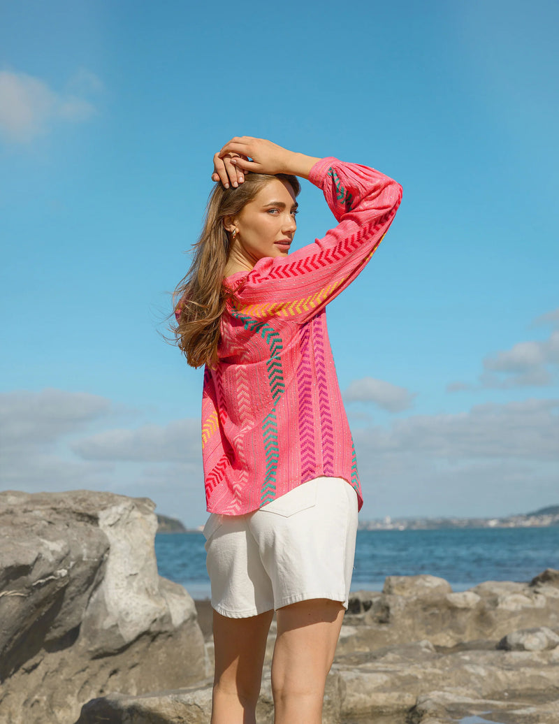 Dominica Blouse / Hot Pink