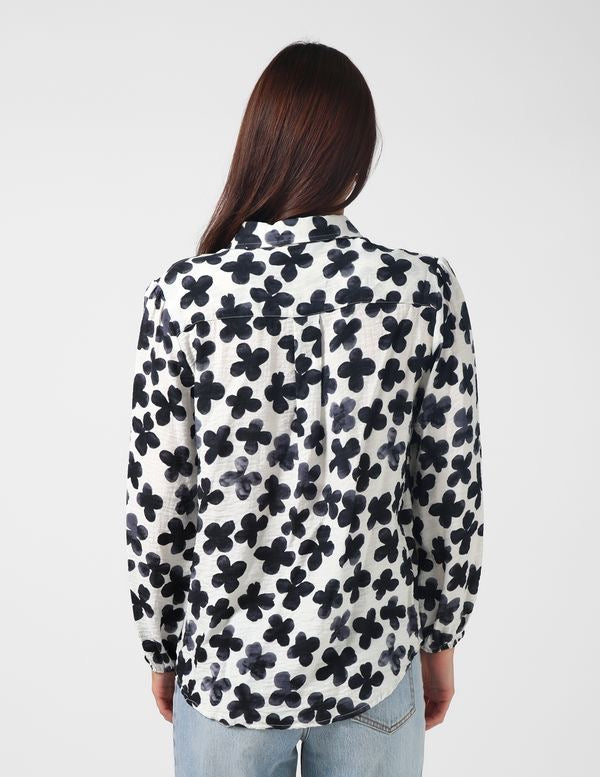 Charlotte Shirt - Navy Flower