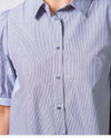 Asha Blouse - Navy White Stripe