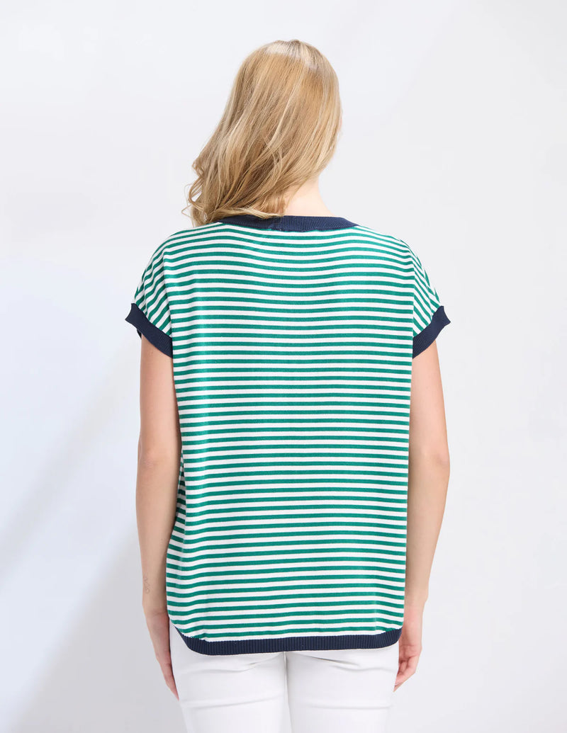 Laneway Top / Green stripe