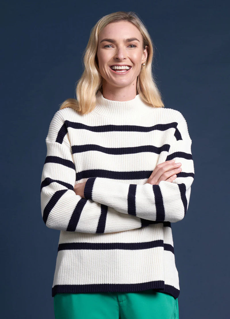Waipara Sweater - Winter White/Midnight