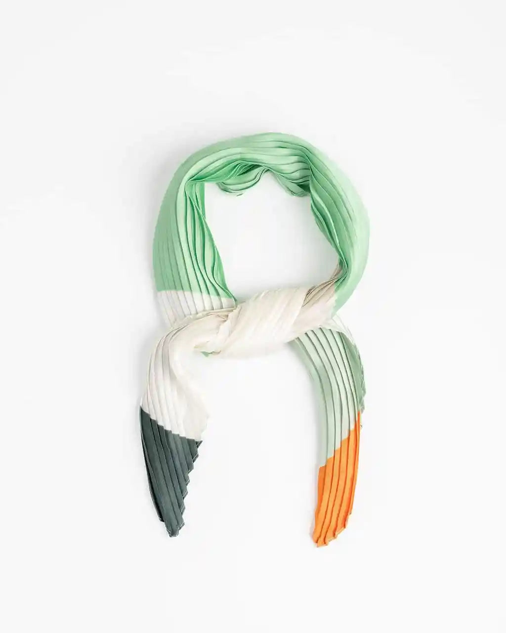 Bindi Pleated Scarf - Green
