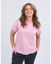 Yara Stripe S/S Tee  / Chateau Rose