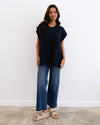 Button Detail Vest - Navy