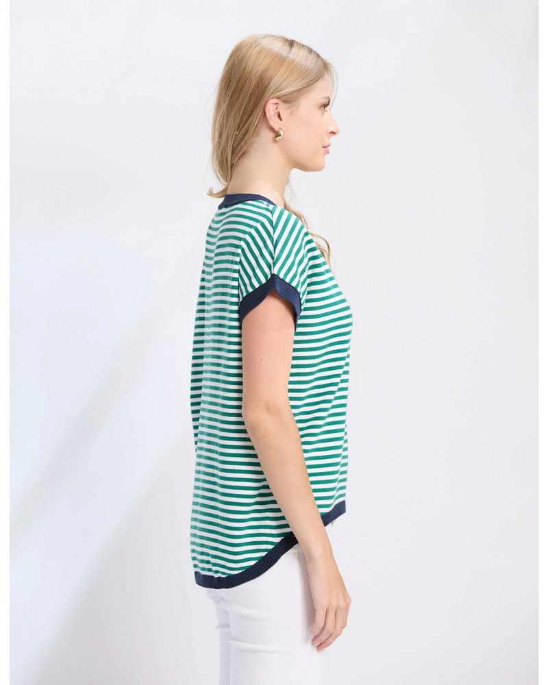 Laneway Top / Green stripe