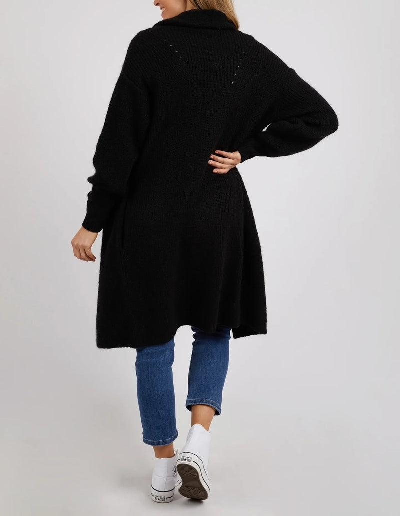 Sylvie Longline Cardi / Black