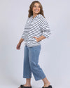 Beachy Hoodie Stripe / White