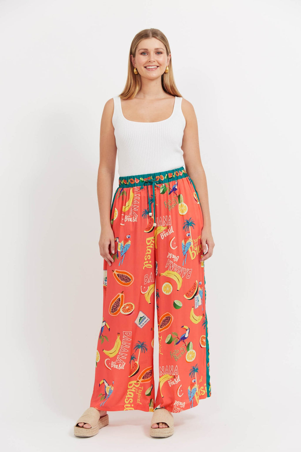 Cabana Pant - Brasil Coral