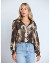 Cecily Blouse/ Brown Python