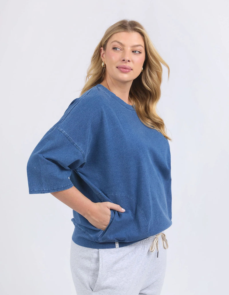 Mazie Sweat / Denim Look