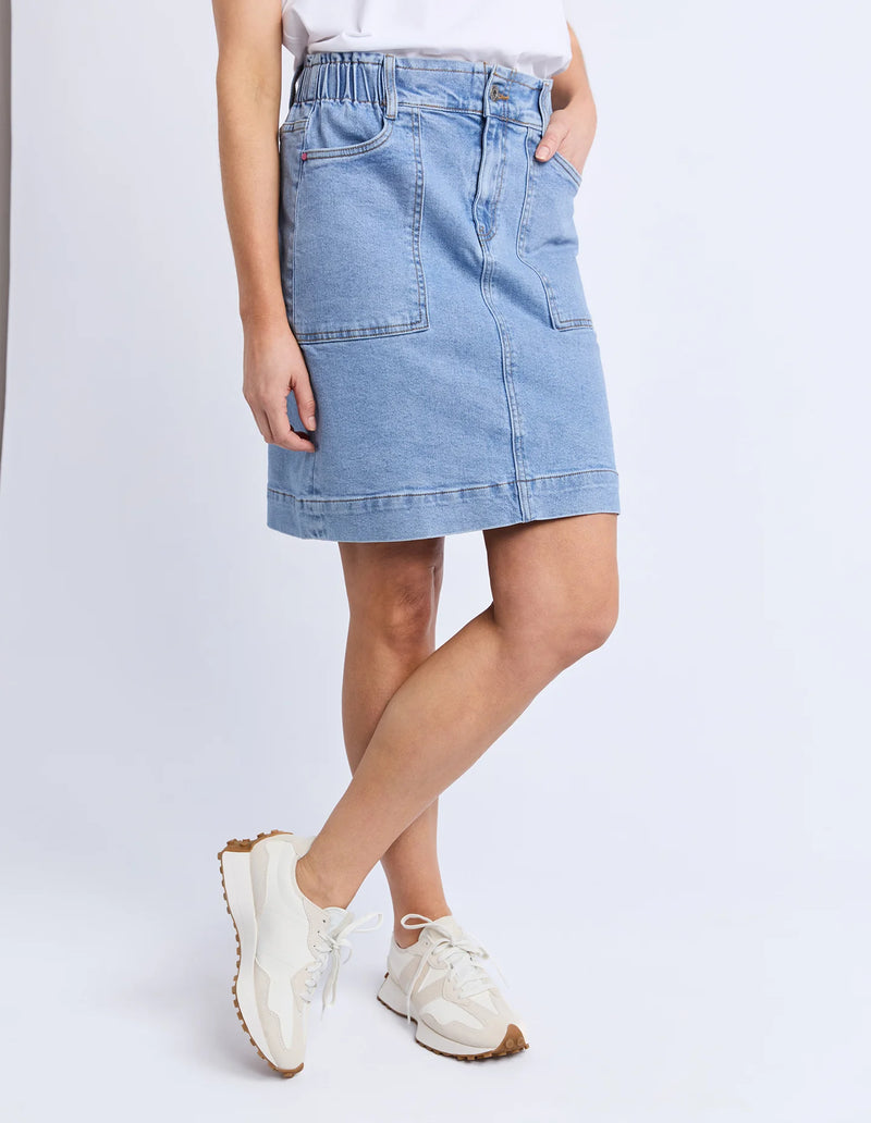 Atlas Denim Skirt / Blue