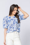 Relaxed Carefree Top / Blue Whisper
