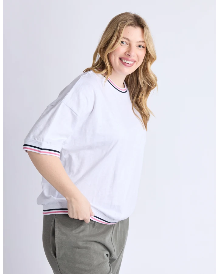 Faye S/S  Sweat / White