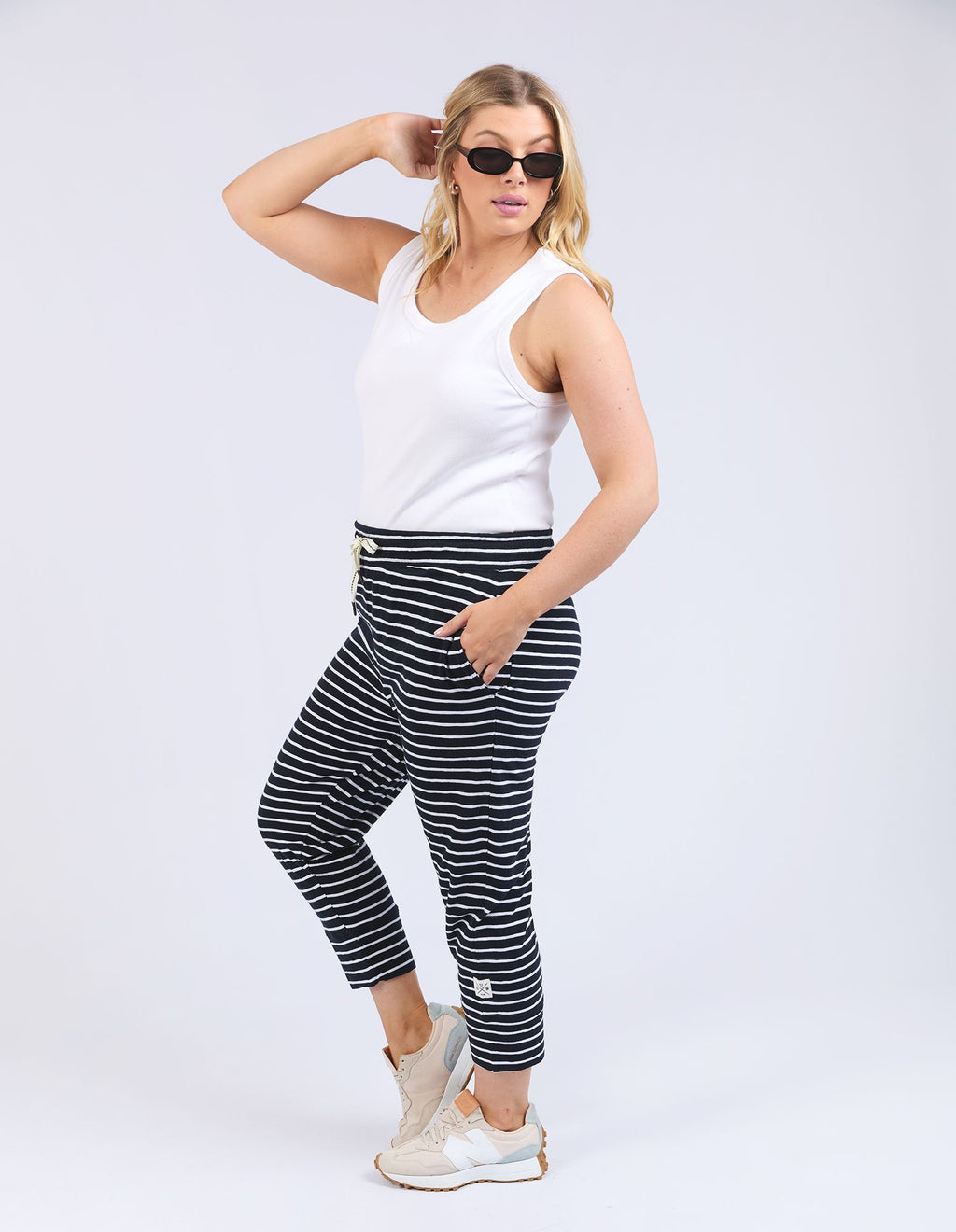 Brunch Pant - Stripe - Navy & White Stripe