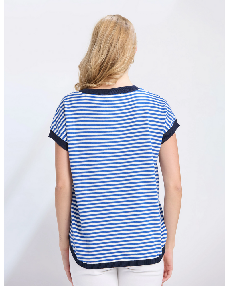 Laneway Top / Cobalt Stripe