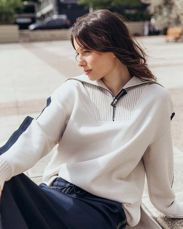 Knit Collar Crew / Bone