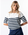 Baldwin Knit Top / Navy White Stripe