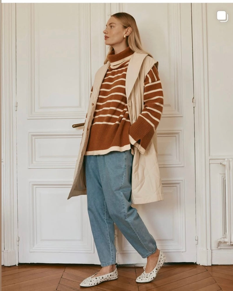 Katana Roll Neck Knit - Hazel