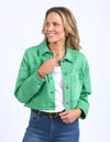 Hazel Denim Jacket / Green Briar