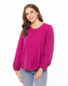 Milly top Embossed Hot Pink