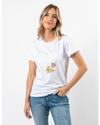 T-Shirt White Fiore with Gold Heart