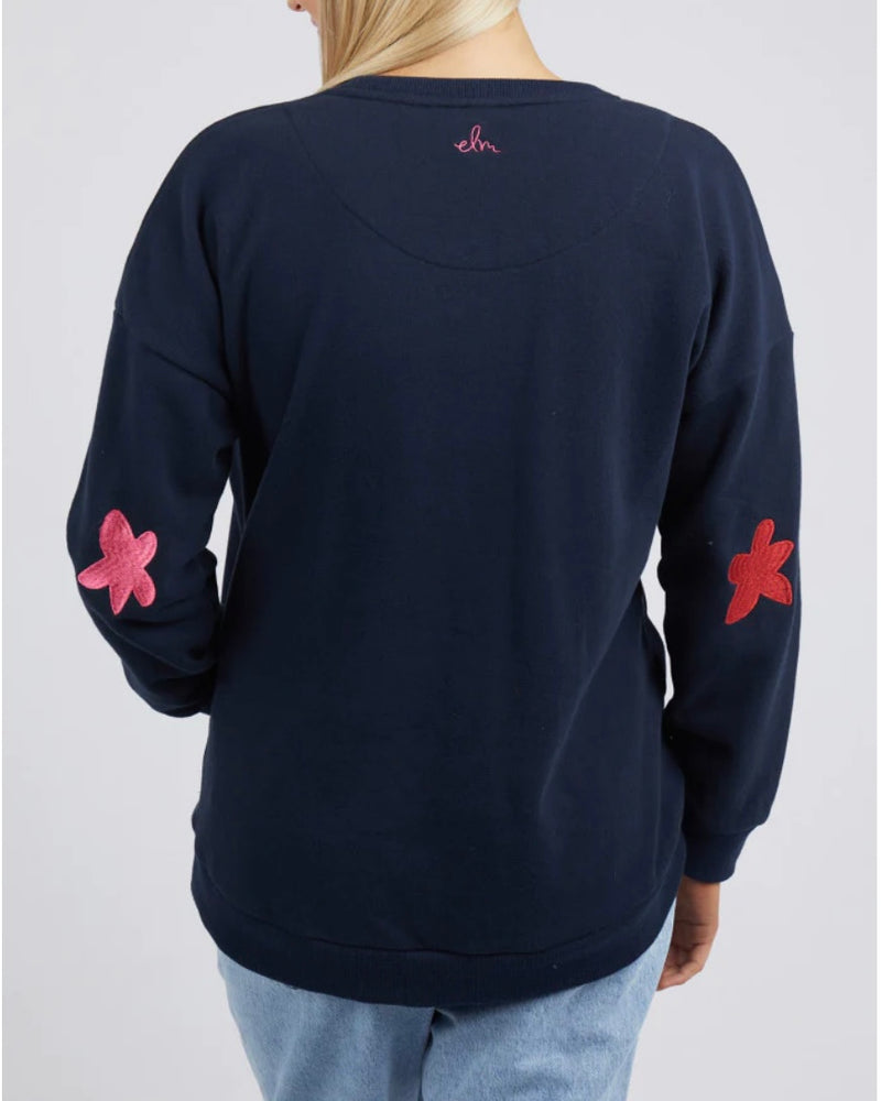 Floral Notes Crew /Navy