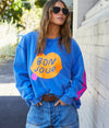 Bonjour Washed Blue Sweat - Royal Blue