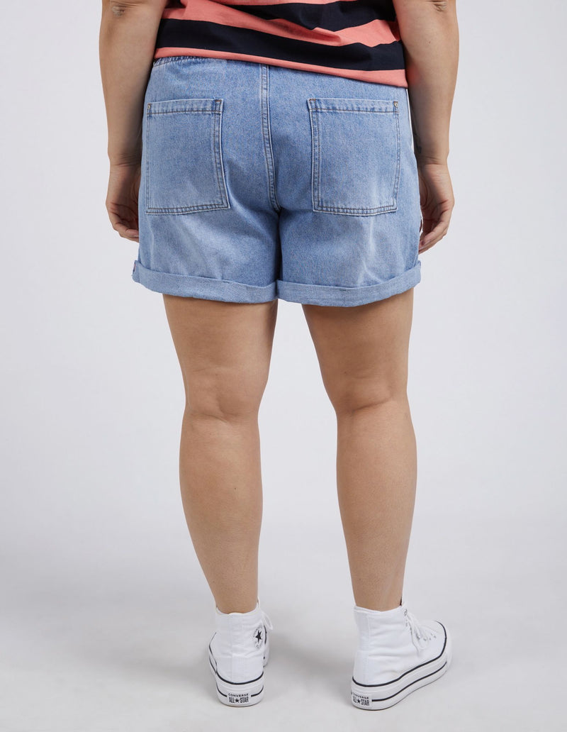 Emma Relaxed Denim Short - Mid Blue Wash