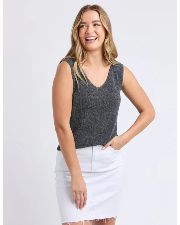 Whitby Knit Top / Black