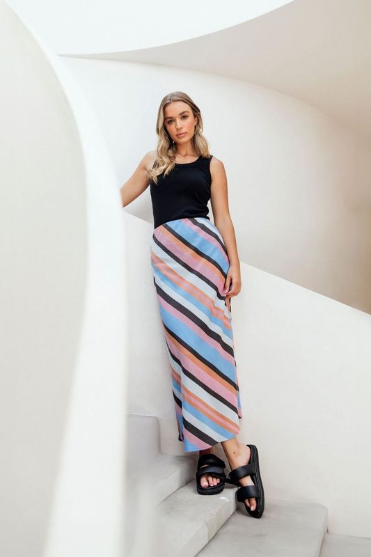 Gazelle Stripe Skirt - Multi Stripe