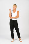 Relaxed Leg Ankle Grazer Pull On - Black