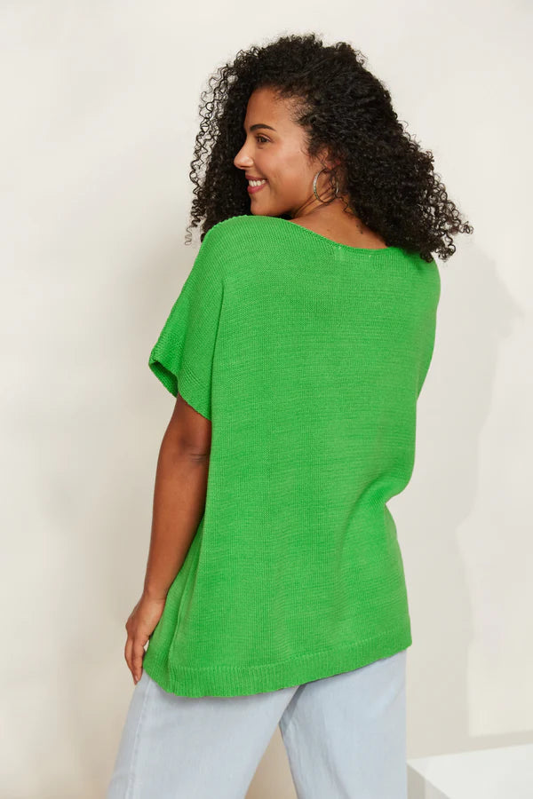 La Sable Knit Top ONE SIZE - Emerald