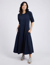 York Midi Dress - Navy