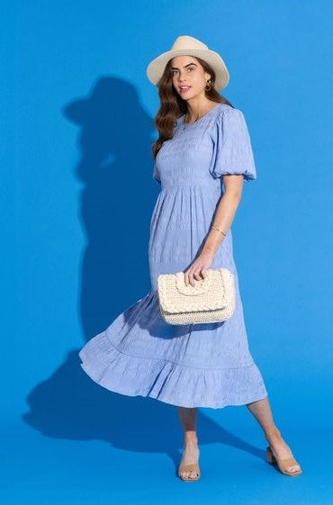 Carefree Midi Dress - Cornflower