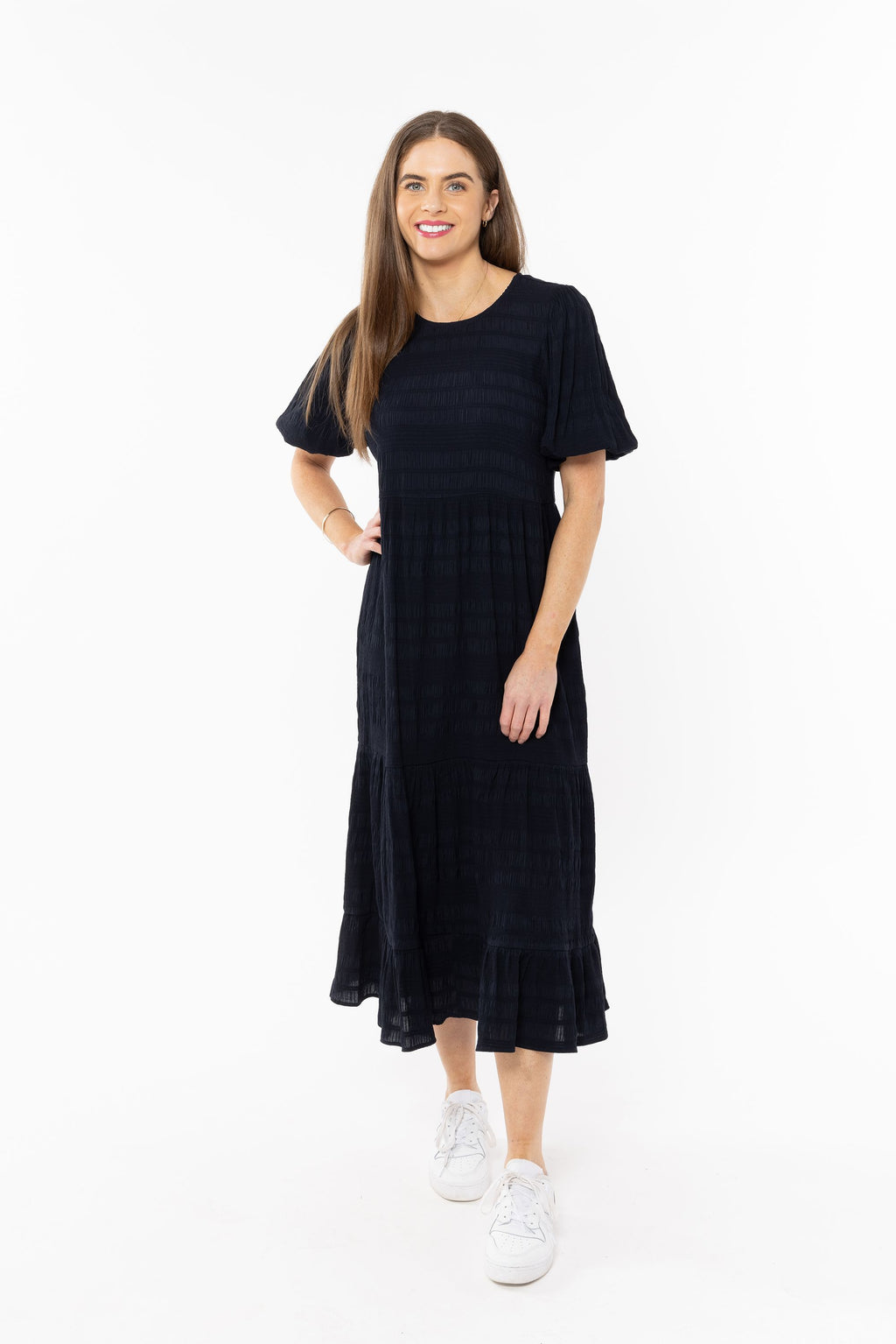 Carefree Midi Dress - Navy