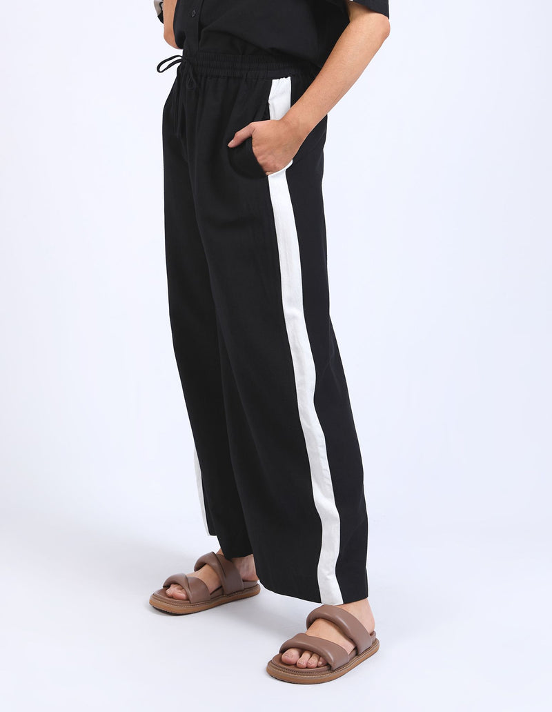 Frances Stripe Pant - Black