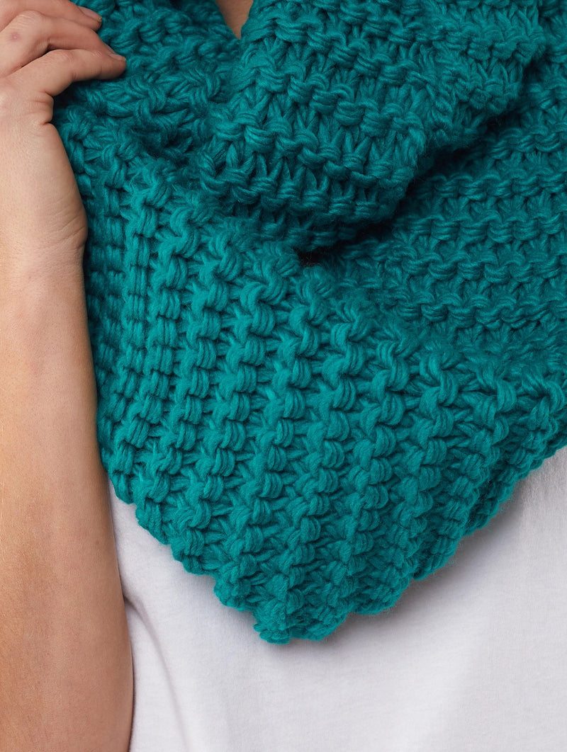 Organic Loop Scarf - Winter Green