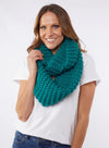 Organic Loop Scarf - Winter Green