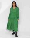 Claudia Dress - Green Spot