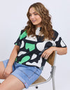Stijl Tee - Abstract Yardage Print