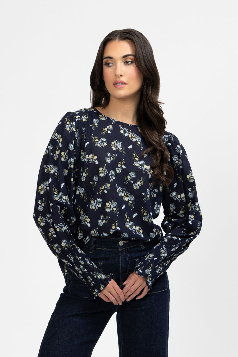 Timely Top - Navy Zest