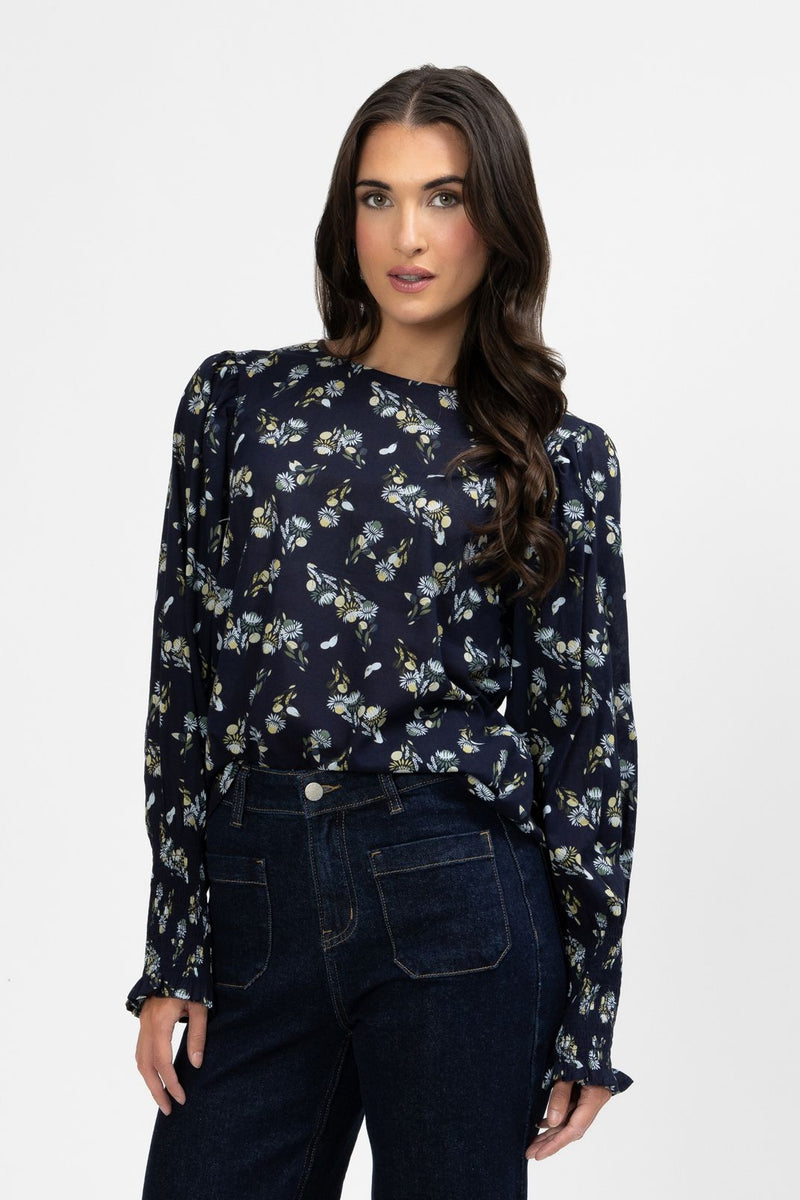 Timely Top - Navy Zest