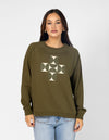 Classic Sweater - Olive Mosaic