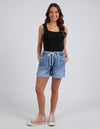 Emma Relaxed Denim Short - Mid Blue Wash