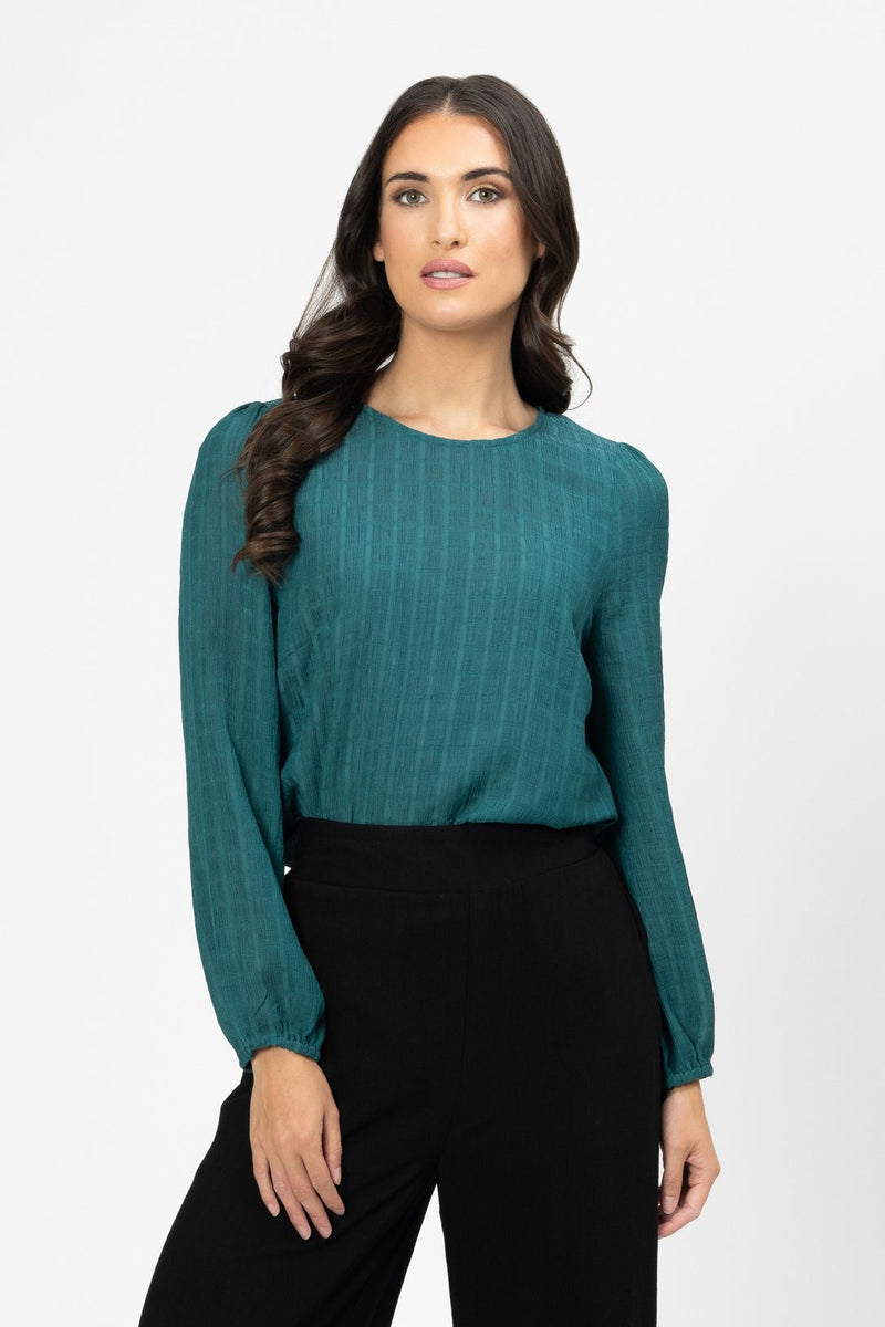 Gratitude Top - Peacock