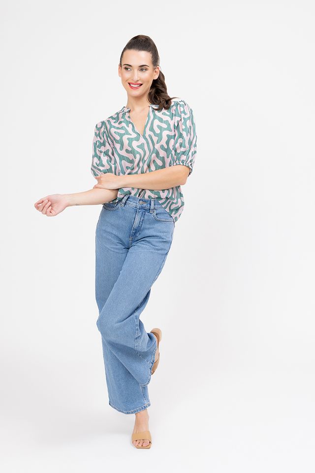 Vacation Top - Blush Swirl