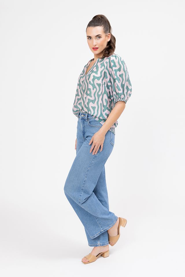 Vacation Top - Blush Swirl